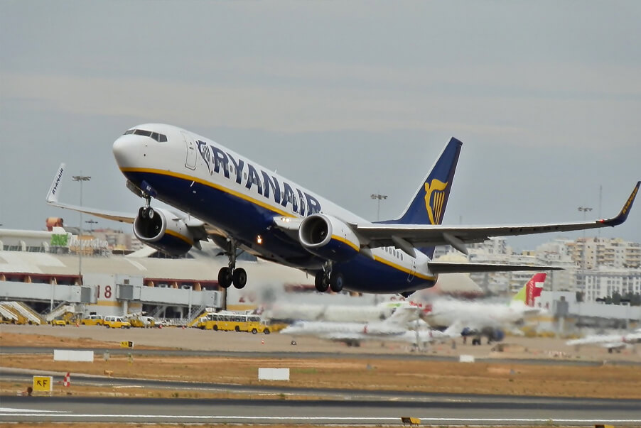 Ryanair вошел в десятку углеродных загрязнителей ЕС