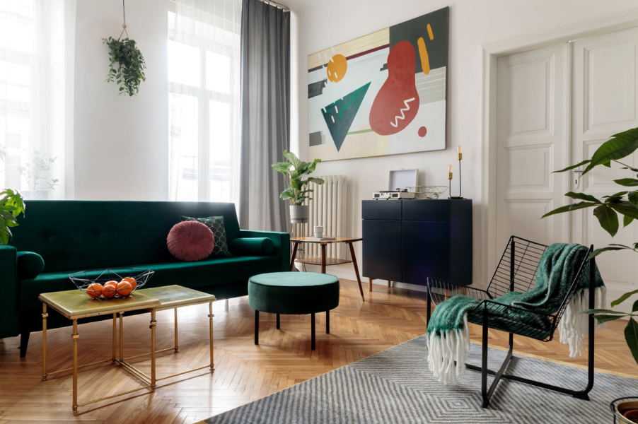 Зеленый цвет в интерьере: сочетания, зеленый на стенах и в мебели, 50 реальных фото